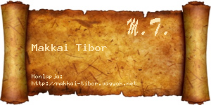 Makkai Tibor névjegykártya